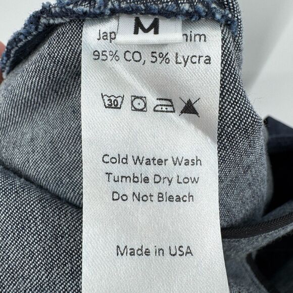 PURPLEMAROON Dark Wash Pleated Barrel Leg Jeans Pants Size M Medium - Picture 6 of 6